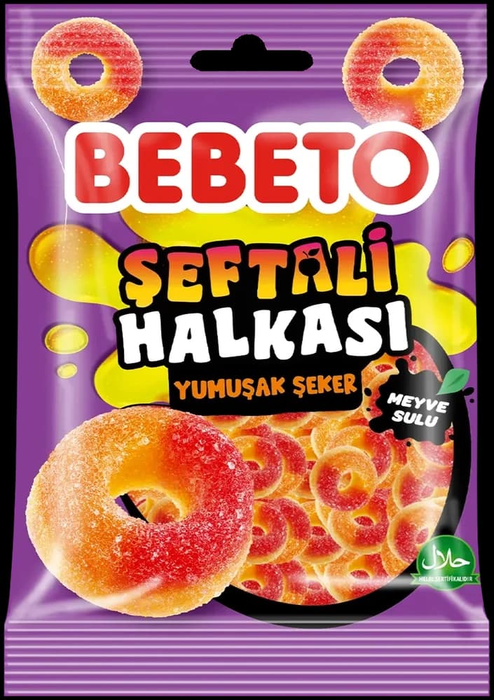 Bebeto Peach Rings 80g